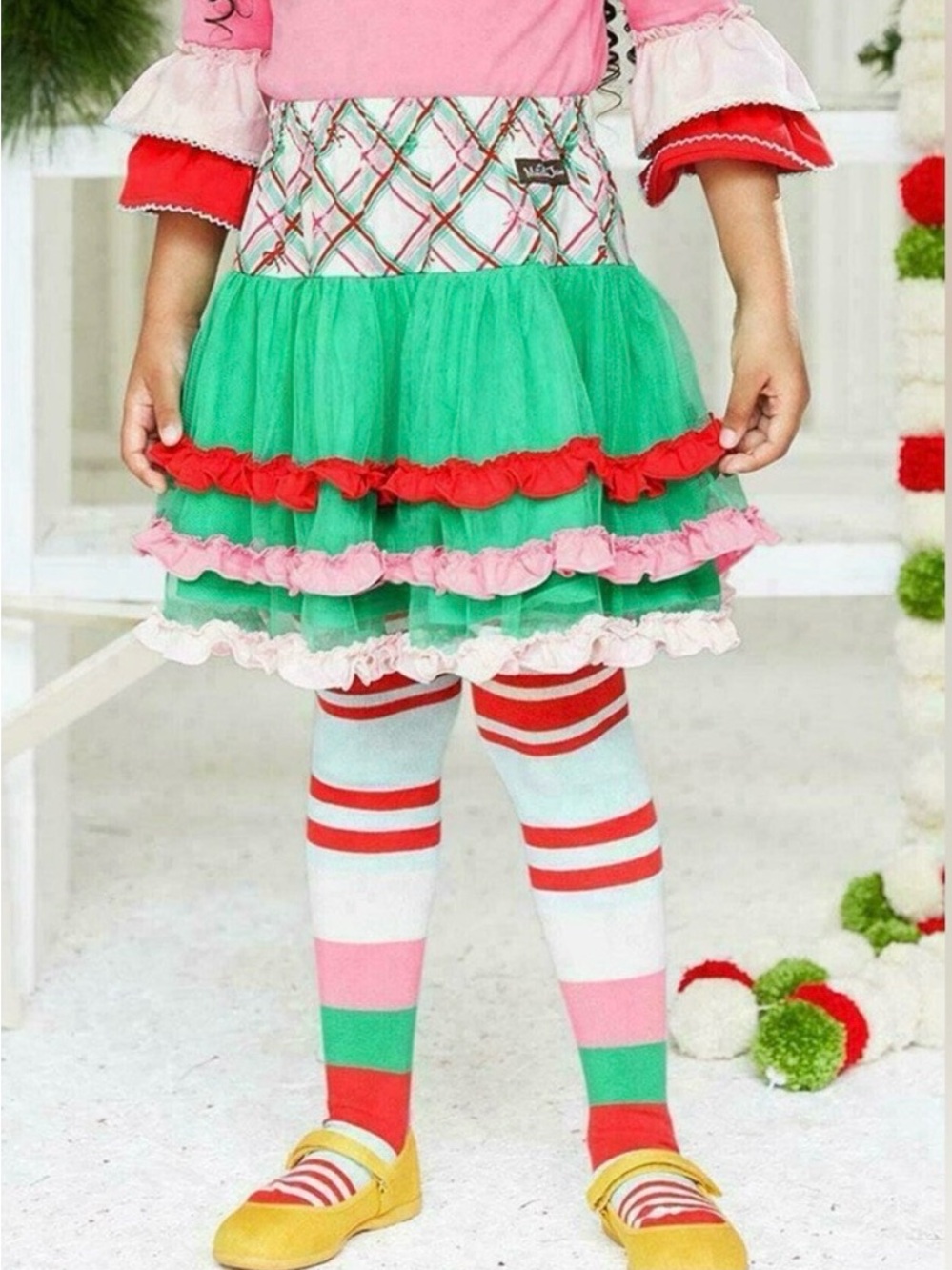 Kids Green Ruffled Tulle Skirt - Unbranded